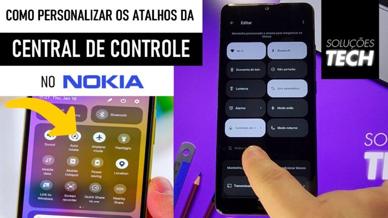 Como Personalizar os Atalhos da Central de Controle no NOKIA (ATUALIZADO)