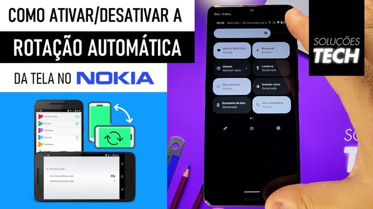Como Ativar ou Desativar a ROTAÇÃO AUTOMÁTICA da TELA no NOKIA (ATUALIZADO)