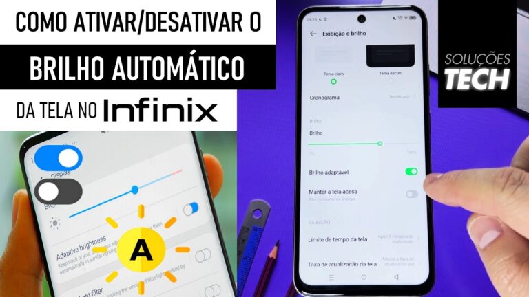 Como Ativar ou Desativar o BRILHO AUTOMÁTICO da Tela no INFINIX (ATUALIZADO)
