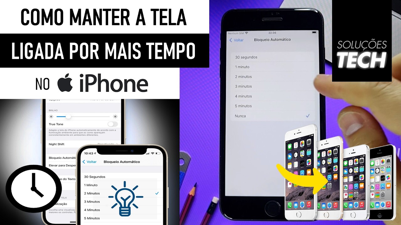 Como Manter a TELA LIGADA por mais TEMPO no iPhone ANTIGO (ATUALIZADO)