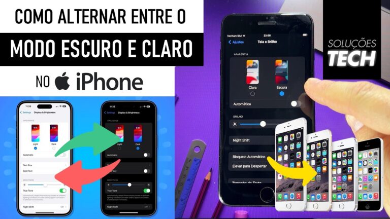 Como Alternar entre o MODO ESCURO e CLARO no iPhone ANTIGO (ATUALIZADO)