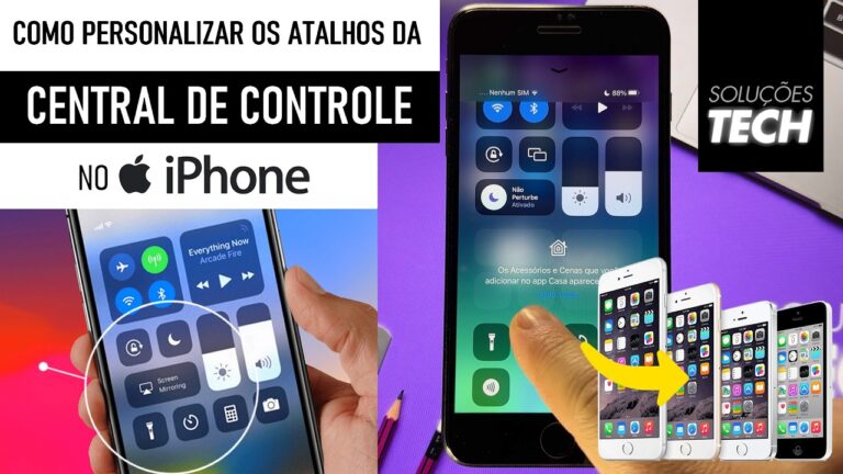 Como Personalizar os Atalhos da Central de Controle no iPhone ANTIGO (ATUALIZADO)