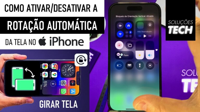 Como Ativar ou Desativar a ROTAÇÃO AUTOMÁTICA da TELA no iPhone (ATUALIZADO)