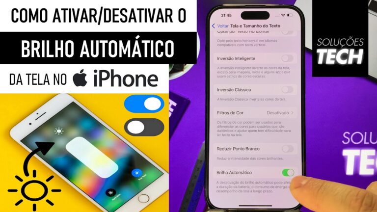 Como Ativar/Desativar o BRILHO AUTOMÁTICO da Tela no iPhone (ATUALIZADO)