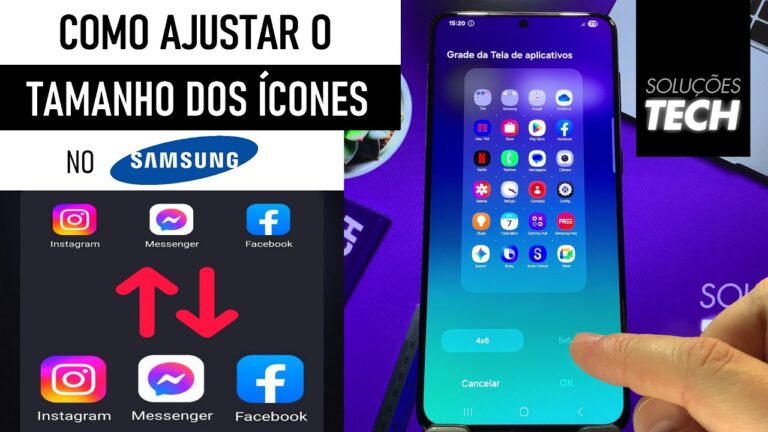 Como AJUSTAR o TAMANHO dos ÍCONES no SAMSUNG (ATUALIZADO)