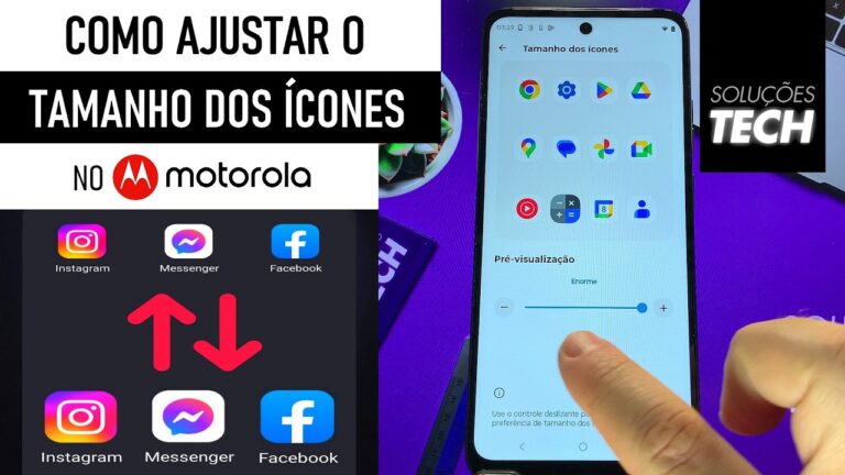 Como AJUSTAR o TAMANHO dos ÍCONES no MOTOROLA (ATUALIZADO)