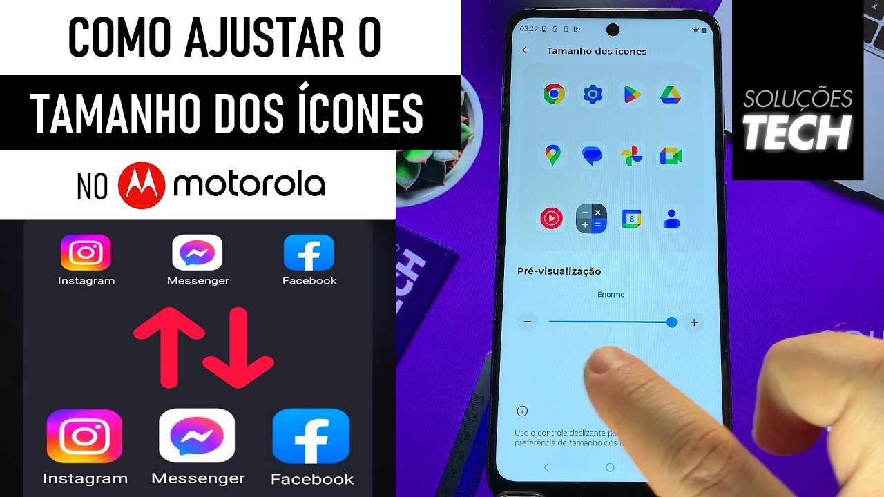 Como AJUSTAR o TAMANHO dos ÍCONES no MOTOROLA (ATUALIZADO) Como AJUSTAR o TAMANHO dos ÍCONES no MOTOROLA (ATUALIZADO)
