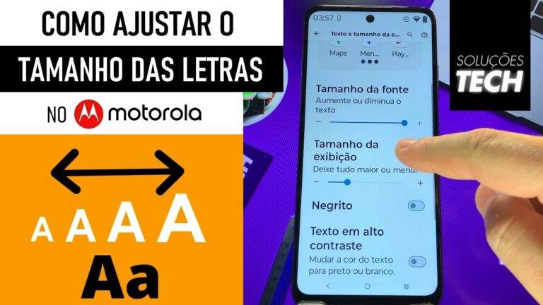 Como Ajustar o TAMANHO das LETRAS no MOTOROLA (ATUALIZADO)