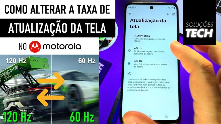 Como Alterar a TAXA de ATUALIZAÇÃO da TELA no MOTOROLA (ATUALIZADO)