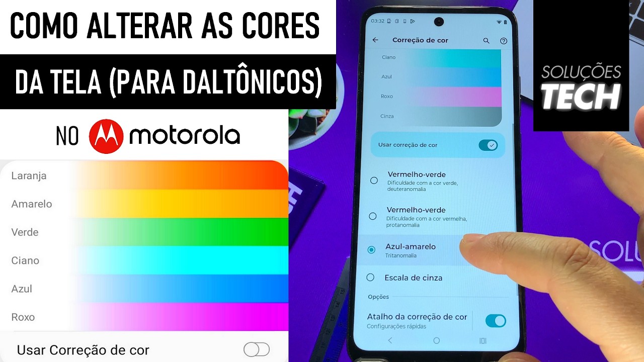 Como Alterar as CORES da TELA no Motorola (Para Daltônicos) ATUALIZADO Como Alterar as CORES da TELA no Motorola (Para Daltônicos) ATUALIZADO