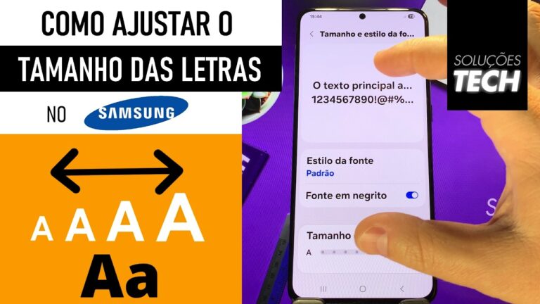 Como Ajustar o TAMANHO das LETRAS no SAMSUNG (ATUALIZADO)