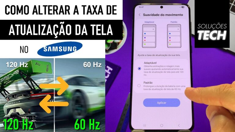 Como Alterar a TAXA de ATUALIZAÇÃO da TELA no SAMSUNG (ATUALIZADO)