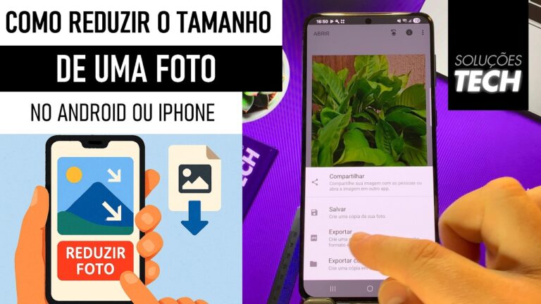 Como Reduzir o TAMANHO/Mb de uma FOTO no Android ou iPhone