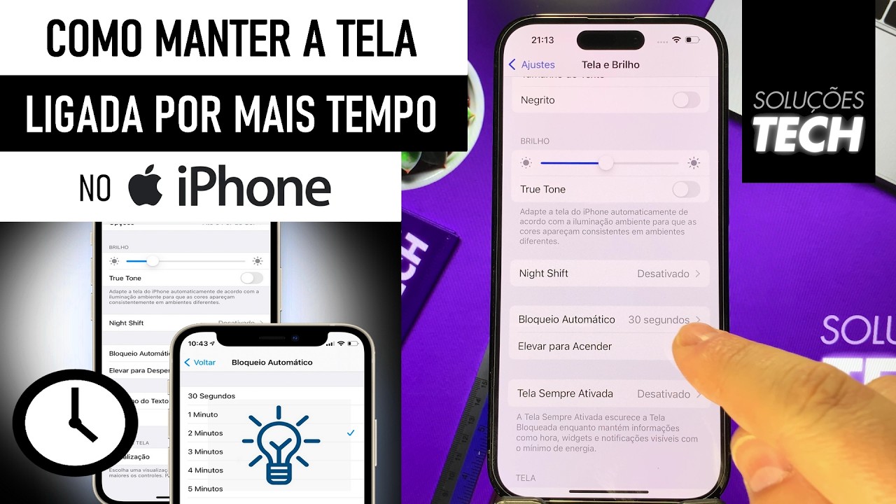Como Manter a TELA LIGADA por mais TEMPO no iPhone (ATUALIZADO) Como Manter a TELA LIGADA por mais TEMPO no iPhone (ATUALIZADO)