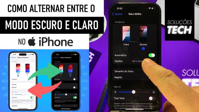 Como Alternar entre o MODO ESCURO e CLARO no iPhone (ATUALIZADO)
