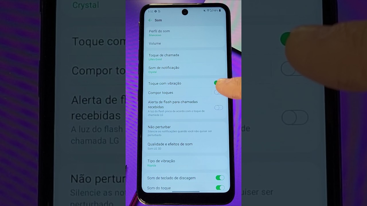 Como Ativar/Desativar as VIBRAÇÕES no LG #shorts #lg #android #tutorial #vibração Como Ativar/Desativar as VIBRAÇÕES no LG #shorts #lg #android #tutorial #vibração