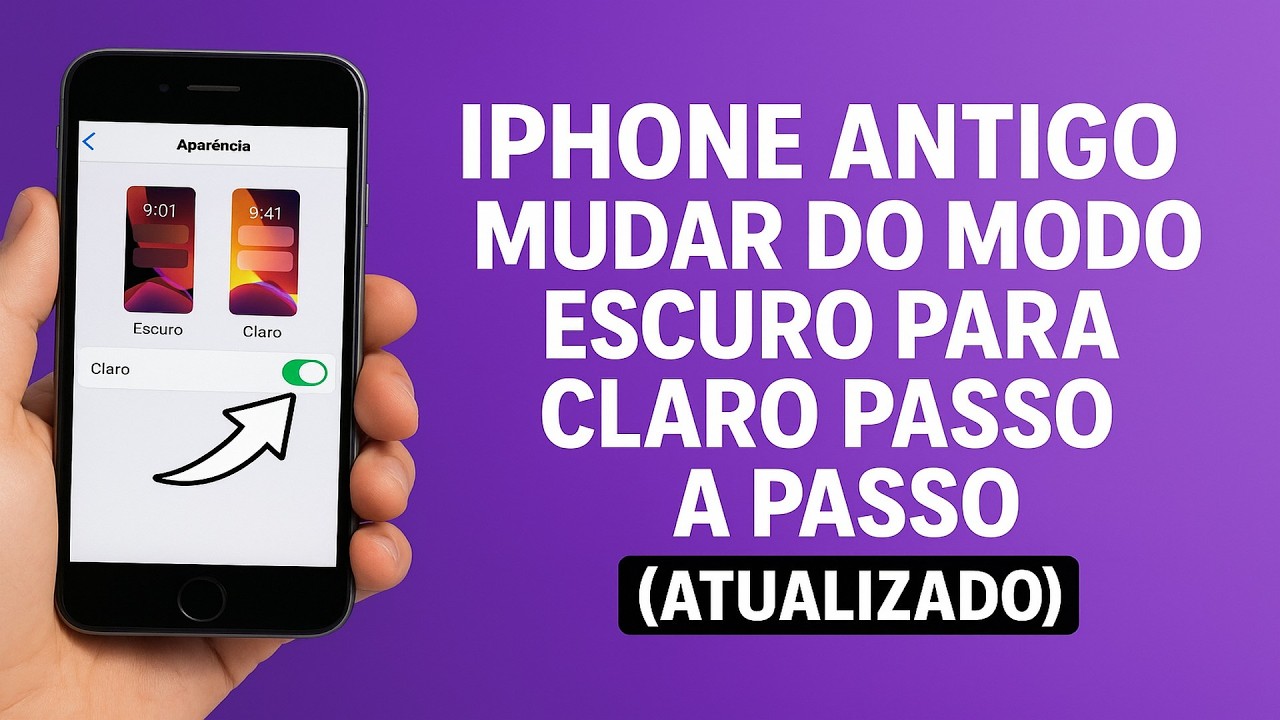 Como Alternar entre o MODO ESCURO e CLARO no iPhone ANTIGO Como Alternar entre o MODO ESCURO e CLARO no iPhone ANTIGO