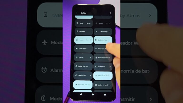 Como Personalizar os Atalhos da Central de Controle no MOTOROLA #shorts #motorola #android #atalhos