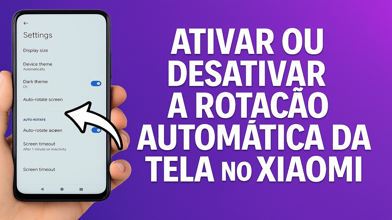 Como Ativar/Desativar a ROTAÇÃO AUTOMÁTICA da TELA no Xiaomi Como Ativar/Desativar a ROTAÇÃO AUTOMÁTICA da TELA no Xiaomi