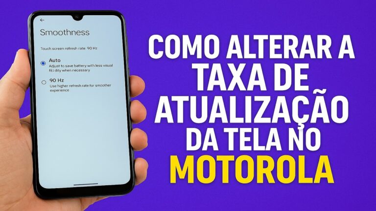 Como Alterar a TAXA de ATUALIZAÇÃO da TELA no MOTOROLA
